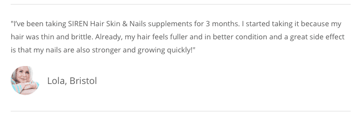 lola testimonial on biotin hair skin and nail supplements